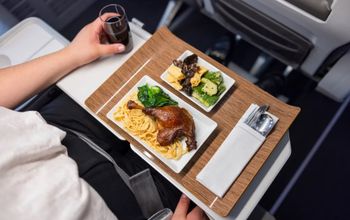 Alaska Airlines' First Class dining experience.