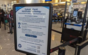 Facial Technology, Facial Recognition Tech, airport, TSA, line, security, crowd,