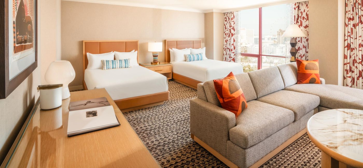 Image: Deluxe Double Guestroom at the Rio Hotel & Casino, Las Vegas. (Photo Credit: Hyatt Hotels Corporation Media)