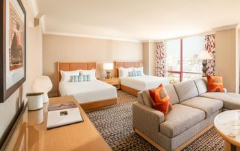 Deluxe Double Guestroom at the Rio Hotel & Casino, Las Vegas.