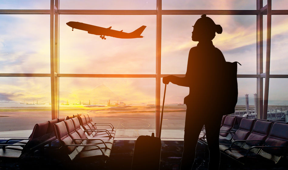 Traveler at airport