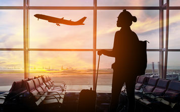 Traveler at airport