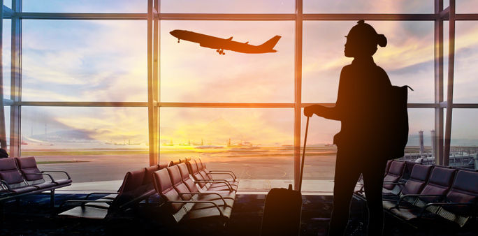 Traveler at airport