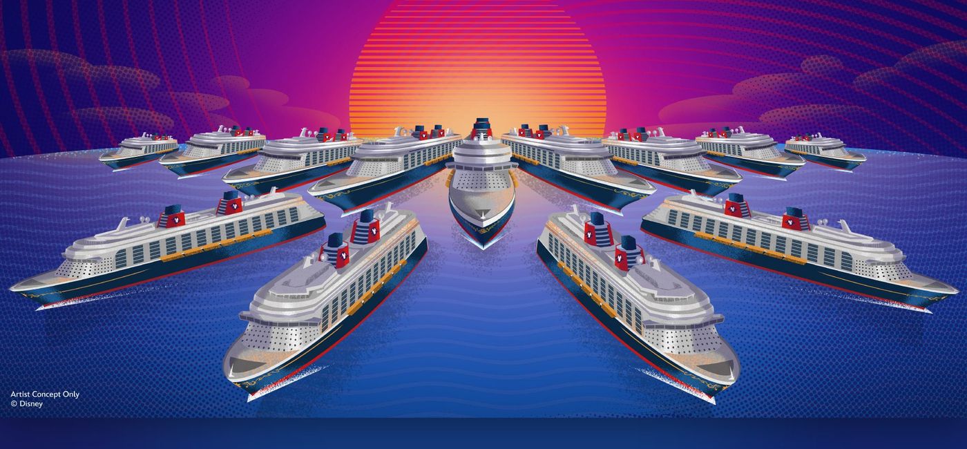 Image: Disney Cruise Line's future fleet. (Disney Cruise Line)