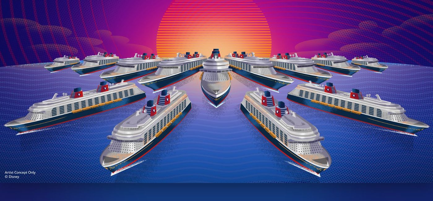 Image: Disney Cruise Line's future fleet. (Photo Credit: Disney Cruise Line)