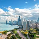 Skyline view over Chicago, Illinois.