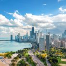 Skyline view over Chicago, Illinois.