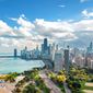 Skyline view over Chicago, Illinois.