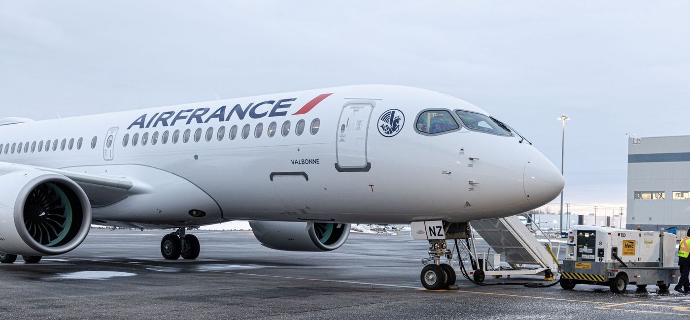 Image: Air France's Valbonne Airbus A220 (Source: Air France)