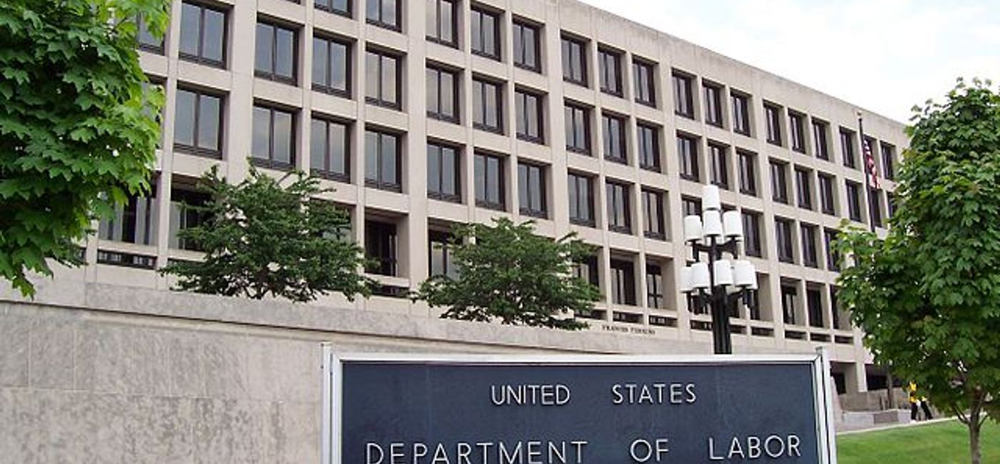 Image: PHOTO: The Frances Perkins Building of the U.S. Department of Labor headquarters in Washington, D.C. (photo via Wikimedia Commons/Ed Brown)