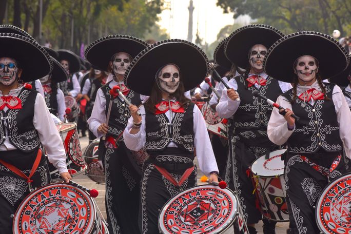 Day of the Dead parade in Mexico City 2024.