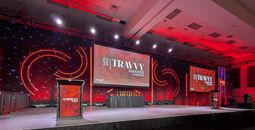 The stage at the 2025 Travvy Awards