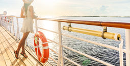 Woman on a cruise ship