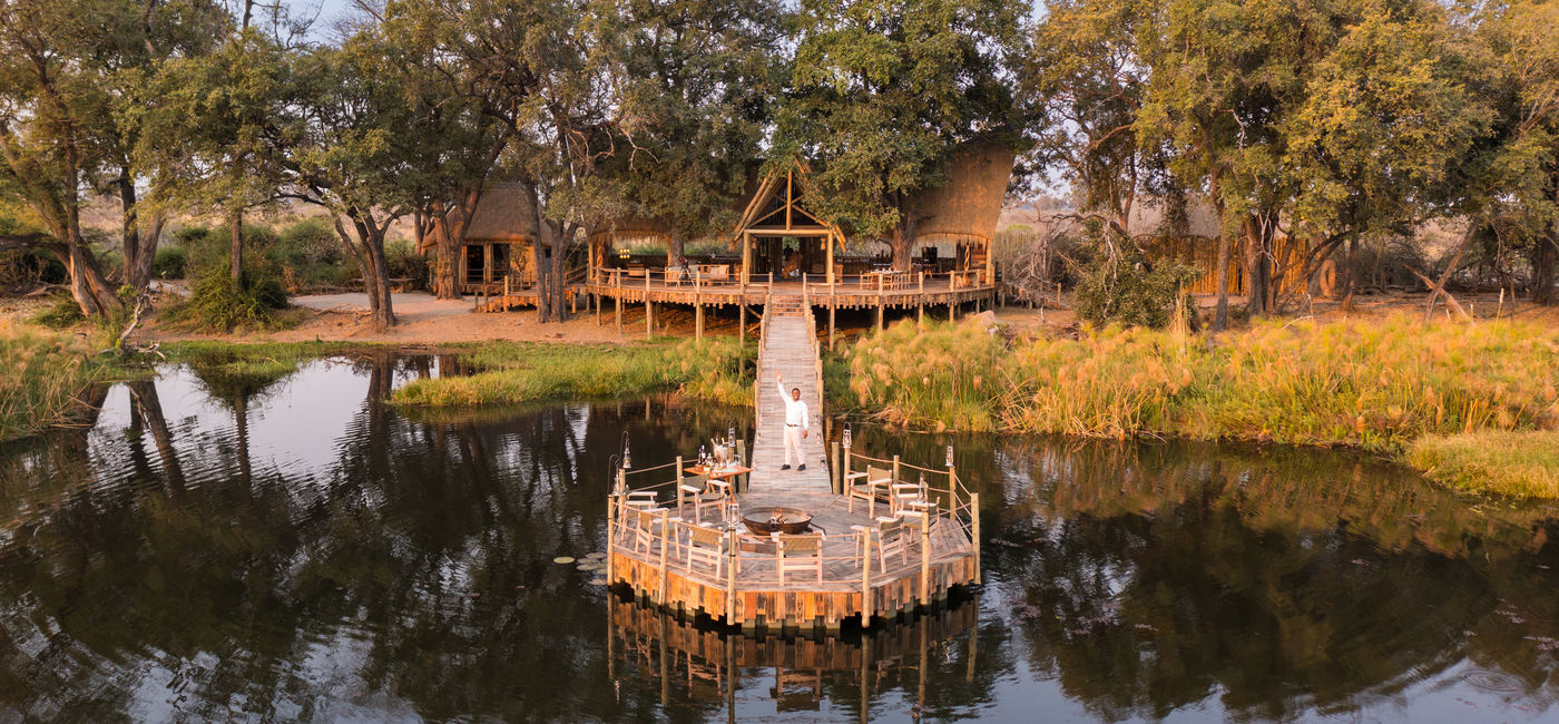 Image: Exterior of Relais & Chateaux Sitatunga. (Photo Credit: Great Plains Conservation)