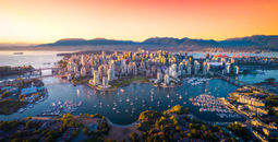 aerial view of downtown Vancouver skyline