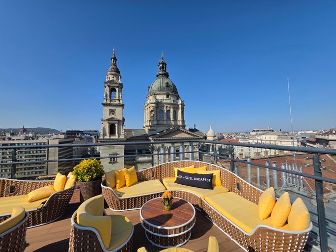 Aria Hotel Budapest rooftop
