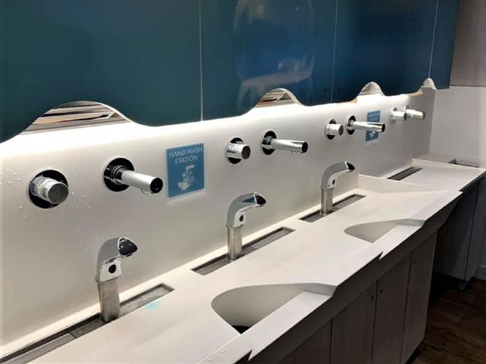 Handwashing Station on Symphony of the Seas Handwashing Station on Symphony of the Seas