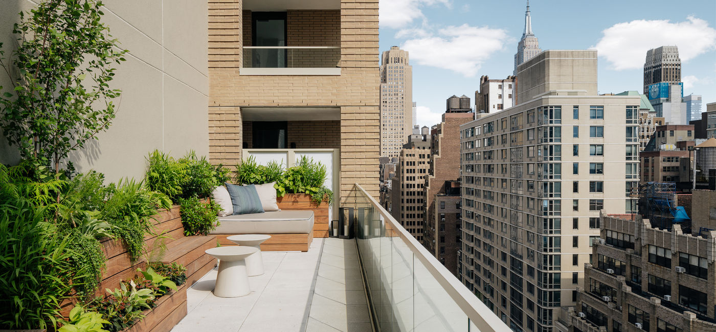 Image: Suite Balcony at the Arlo Midtown Hotel in New York City.  (Photo Credit: Arlo Hotels)