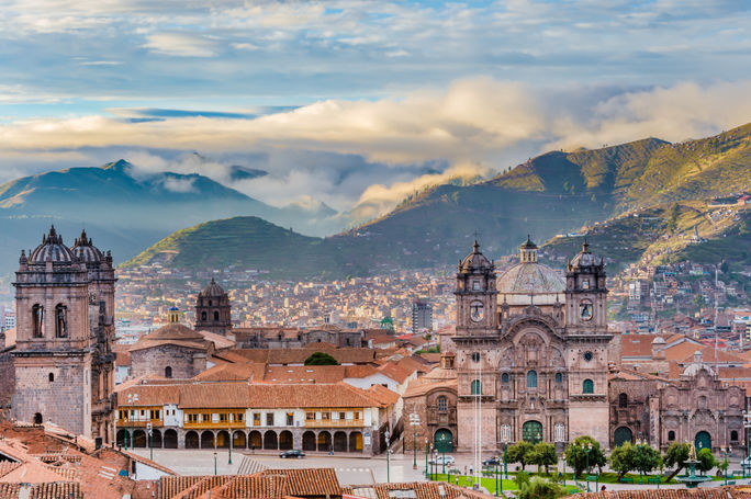 Plaza de Armas in Cusco, Peru.