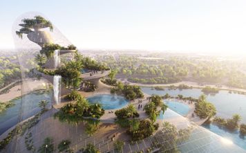 3D Rendering of Therme Group's Islands in the Sky landmark