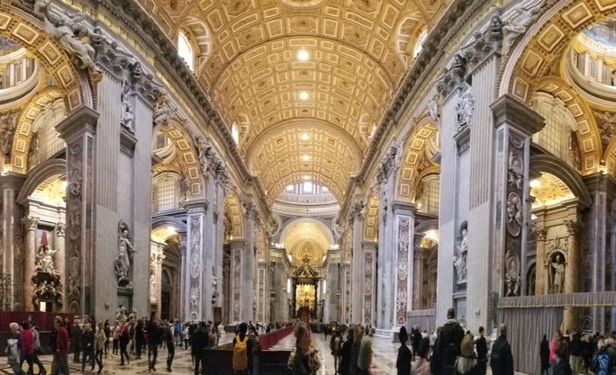 Interior of the Vatican Cathedral, Vatican City, Italy. Interior of the Vatican Cathedral, Vatican City, Italy.