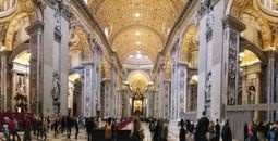 Interior of the Vatican Cathedral, Vatican City, Italy.
