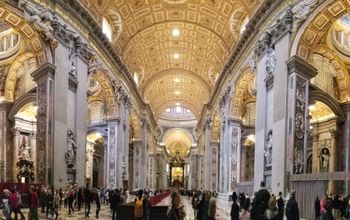 Interior of the Vatican Cathedral, Vatican City, Italy.