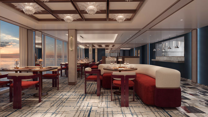 Rendering of Beefbar aboard Crystal Grace Rendering of Beefbar aboard Crystal Grace