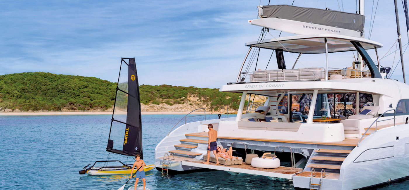 Image: Guests can enjoy water sports while sailing on Spirit of Ponant (Photo Credit: Ponant/Nicolas Claris)