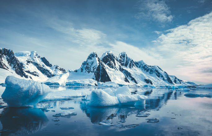 Antarctic winter landscape