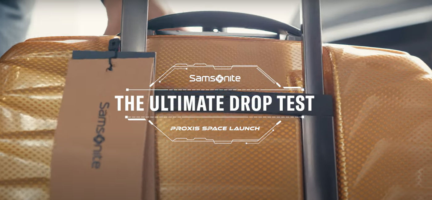 Image: View of the Samsonite Ultimate Drop Test. (Photo Credit: Samsonite)