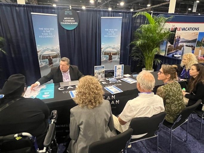 The Mexican Caribbean Tourism Board team met with 188 advisors over the span of two days during the tradeshow appointment sessions.