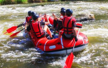 Whitewater rafting on Pacuare River in Costa Rica.