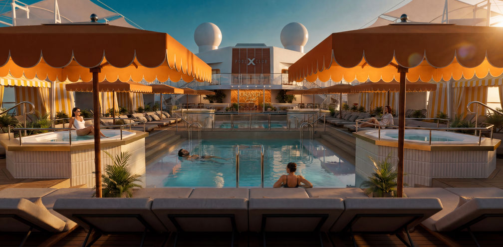 A rendering of the new Celebrity Pool Club on Celebrity Reflection