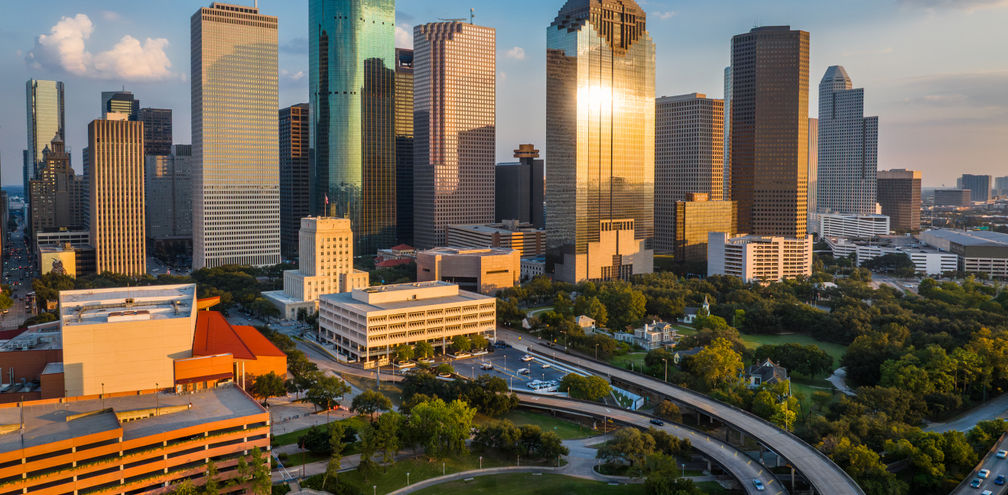 Downtown Houston in the evening