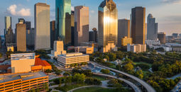 Downtown Houston in the evening