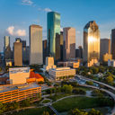 Downtown Houston in the evening