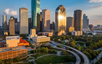 Downtown Houston in the evening