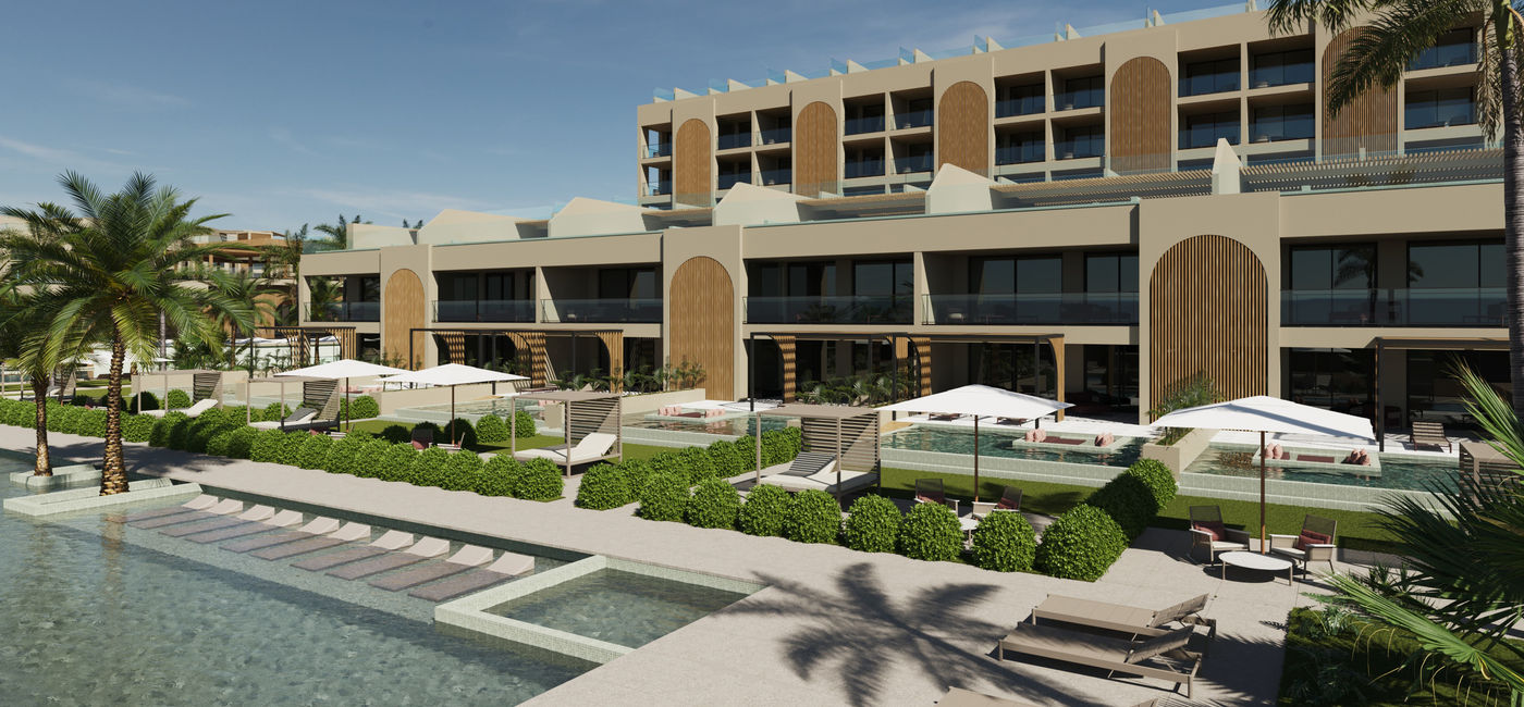 Image: Rendering of the Imperial Suite building at the Excellence Coral Playa Mujeres. (Photo Credit: The Excellence Collection)