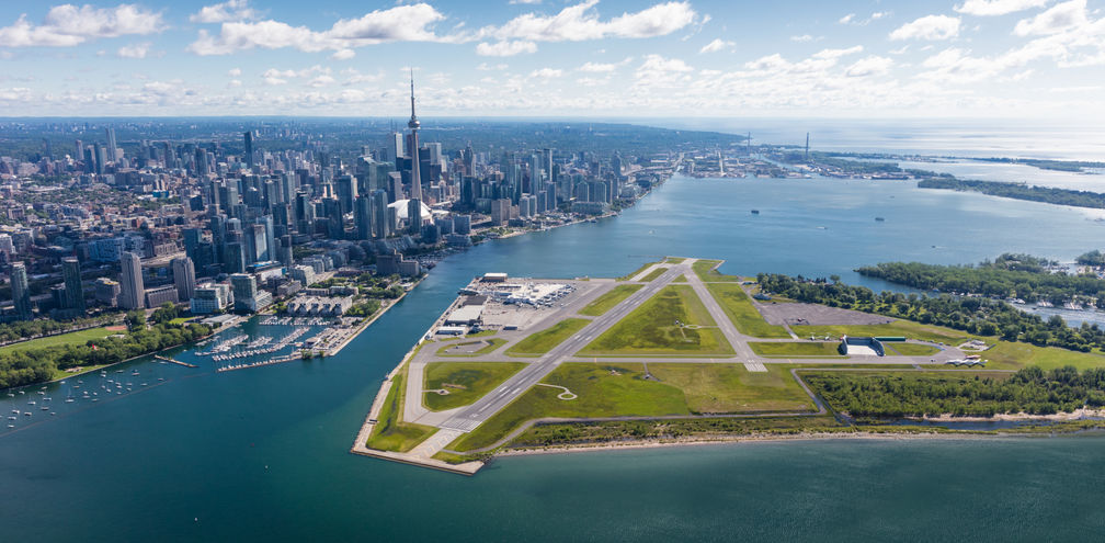 Billy Bishop Toronto City Airport aerial.