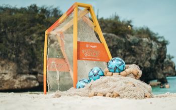 The new Future Goals program uses fishing nets found in the ocean to create soccer goals