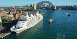 Silversea cruise ship in Sydney Harbour