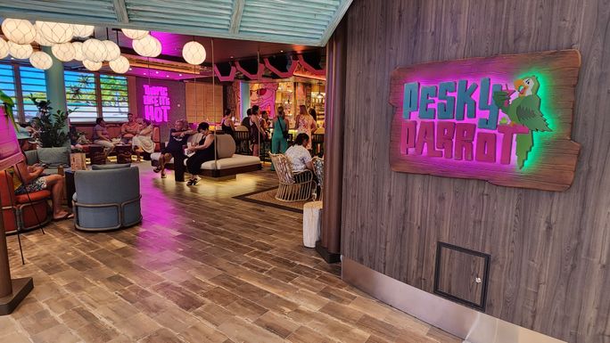 The Pesky Parrot bar aboard Utopia of the Seas.