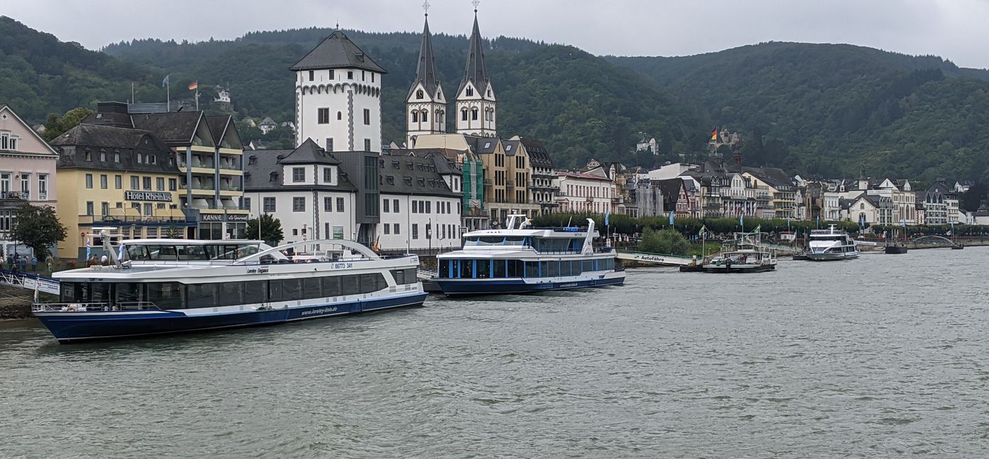 Image: Boats docked in Germany along the Rhine River (photo by Lauren Bowman)
