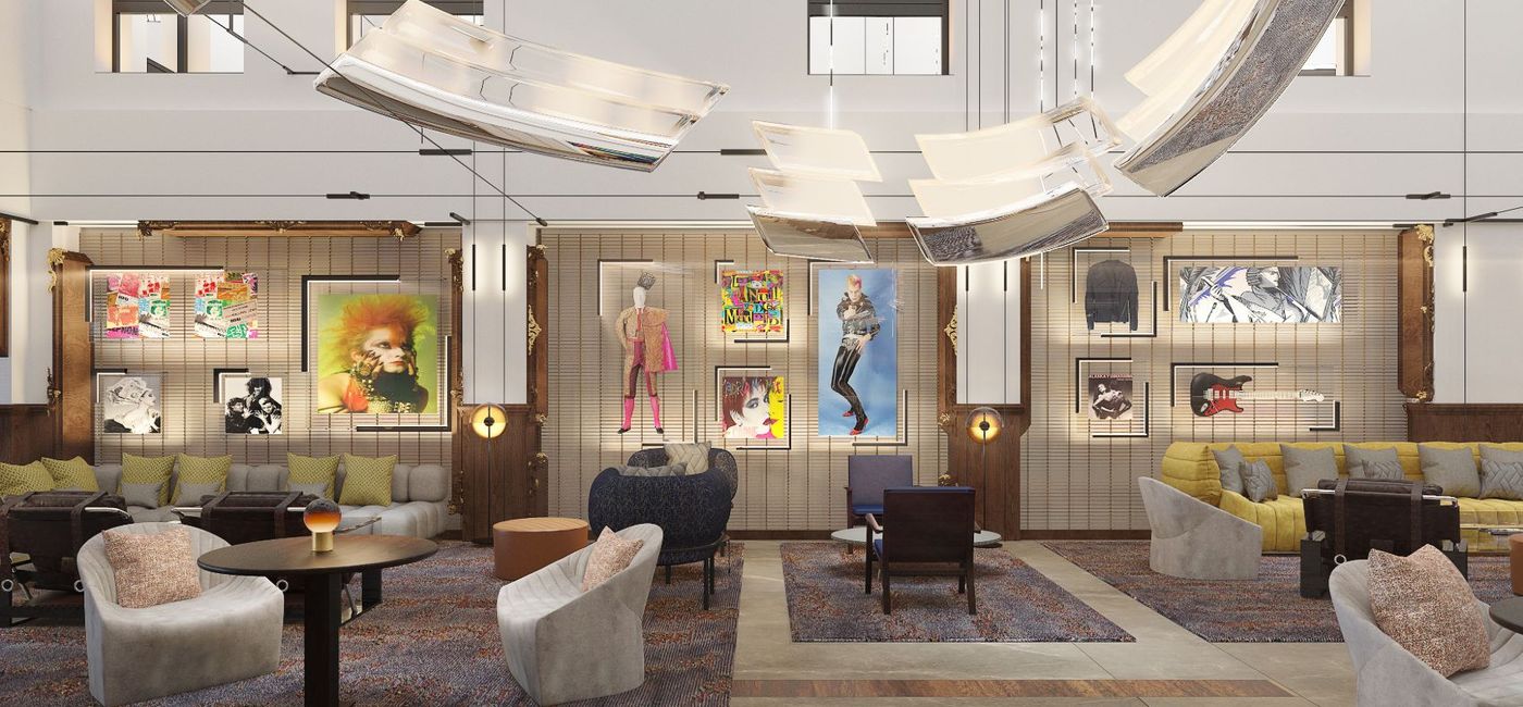 Image: Lobby area at the Hard Rock Hotel Madrid, Spain. (photo courtesy of Hard Rock International)