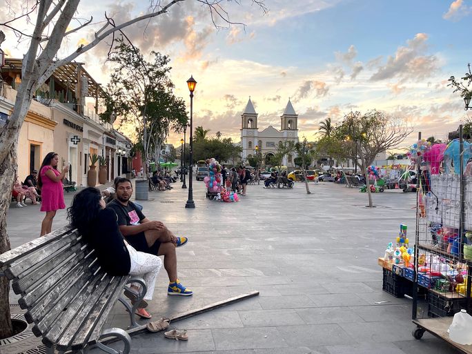 Evening falls in San Jose del Cabo, Mexico