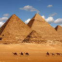 Pyramids Giza Cairo in Egypt.