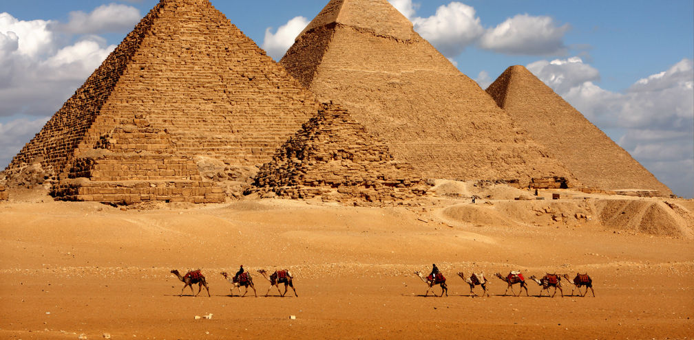 Pyramids Giza Cairo in Egypt.
