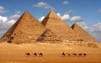 Pyramids Giza Cairo in Egypt.