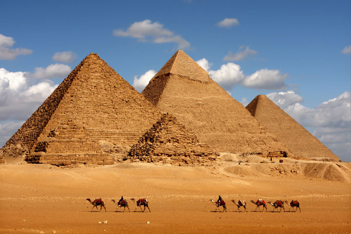 Pyramids Giza Cairo in Egypt. Pyramids Giza Cairo in Egypt.